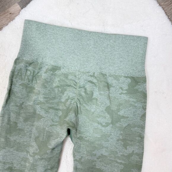 Gymshark Adapt Camo Seamless Leggings Green Small High Rise Ankle - Picture 6 of 12